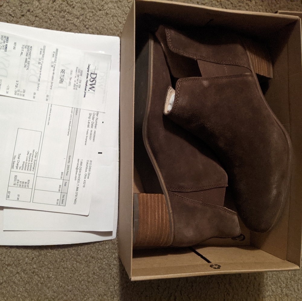 Brown Suede Booties